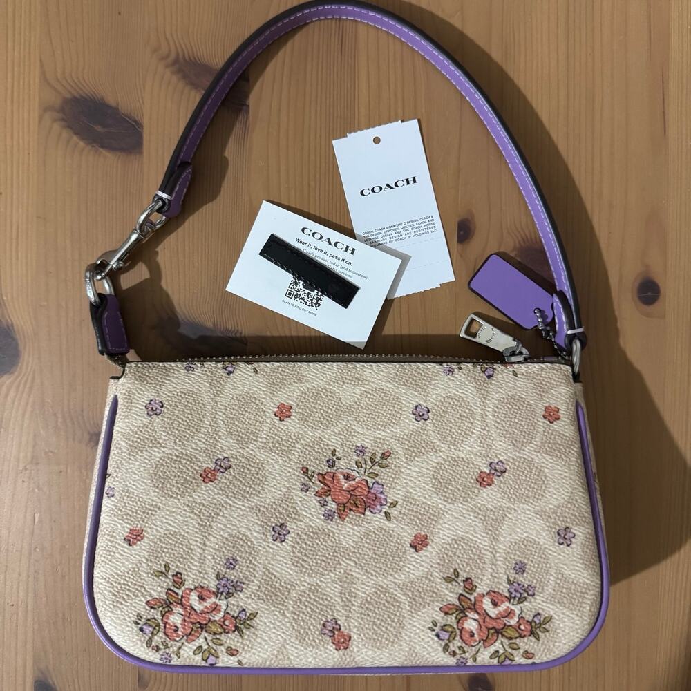 ❤️ Coach Nolita 19 In Signature Canvas With Floral Print - Picture 6 of 13